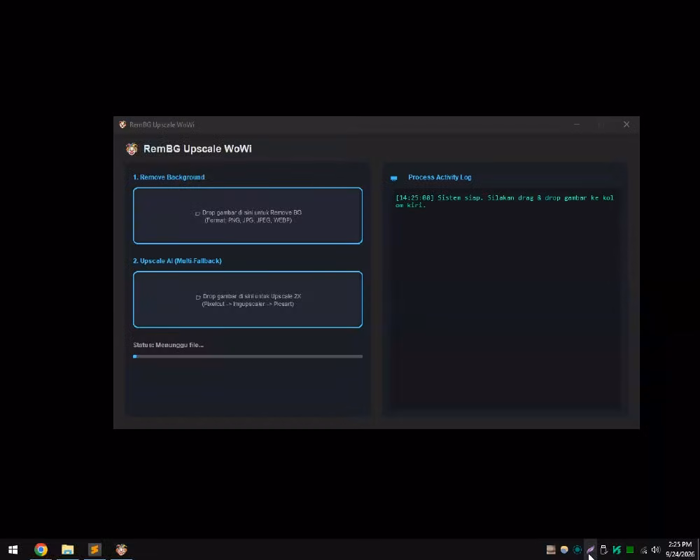 Aplikasi RemBG Upscale Wowi