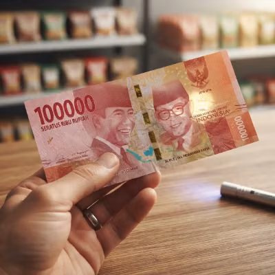 Pembeli Memberi Uang Rp100 Ribu, Sebelum Disimpan Cek Dulu Keasliannya