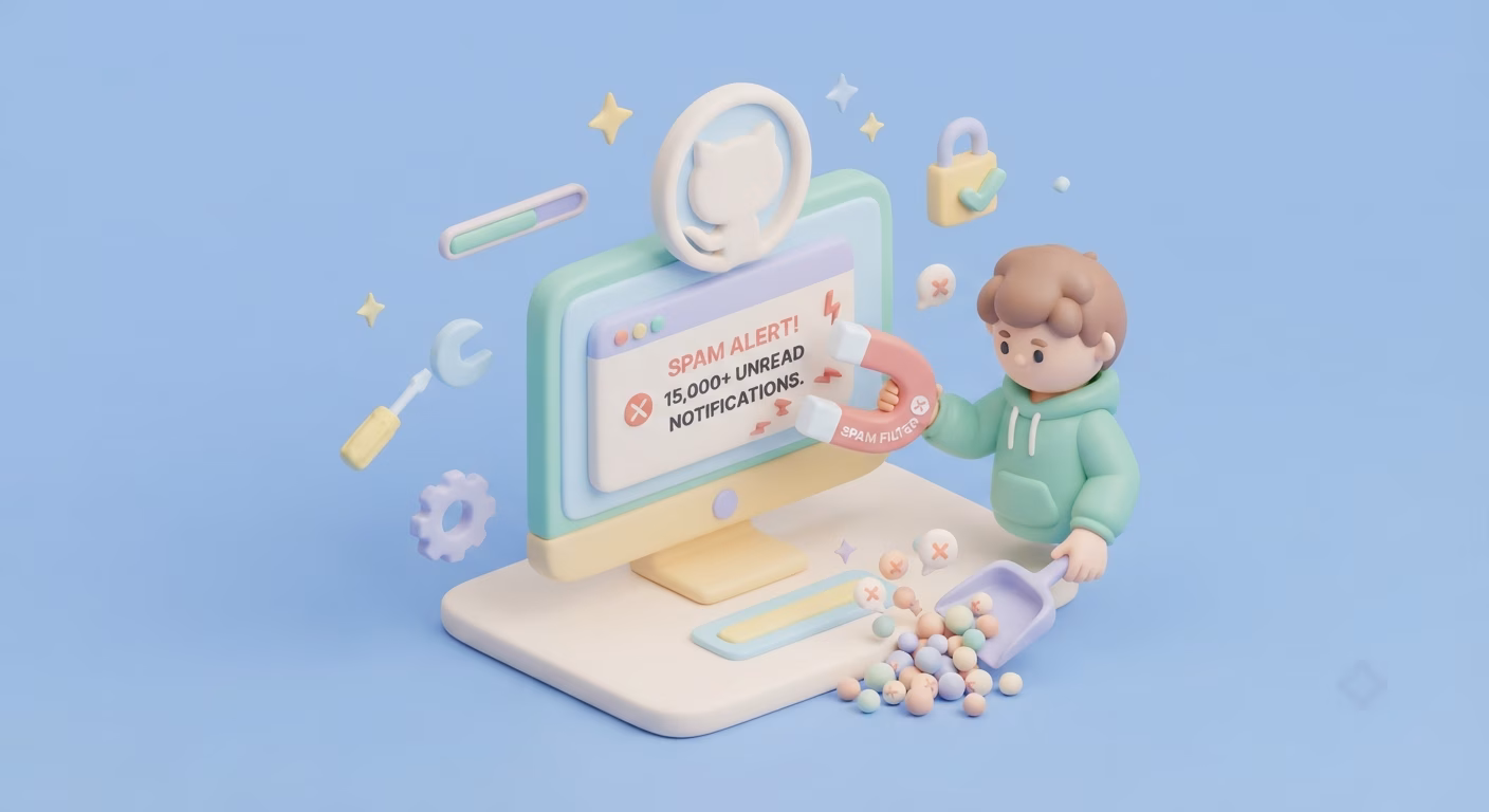 Memperbaiki notifikasi github terkena spam